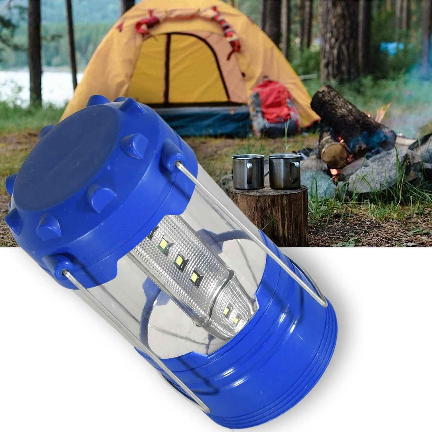 Camping Lanterns, White Light Safe Durable Tent Light Portable and Lightweight for Hiking Night Fishing for Camping, Waterproof Battery, Battery operated Light (Battery Not Included) - jugaad.shop