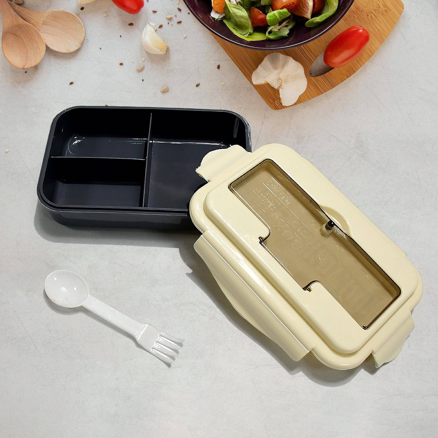 Lunch Box Flex Lock Plastic Liner Lunch Container, Portable Tableware Set for Kid Adult Student Children Keep Food Warm - jugaad.shop