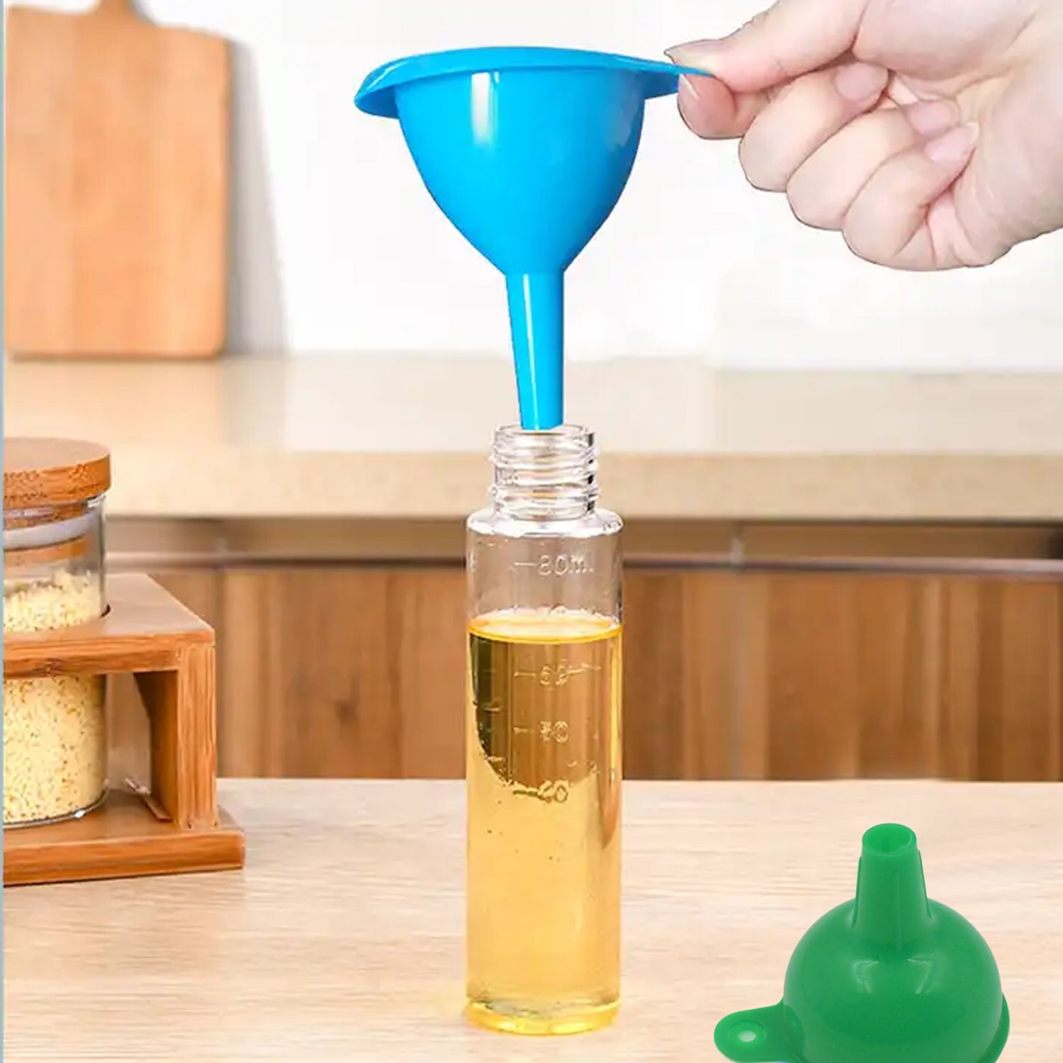 Silicone funnel for easy pouring and transferring of various liquids and food items