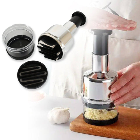 Food Cutter, Multifunctional Stainless Steel Blade Onion Cutter Food Vegetable Cutting Tool Home Kitchen Accessory, Vegetable Onions Garlic Nuts Salads Hand Chopper Kitchen - jugaad.shop