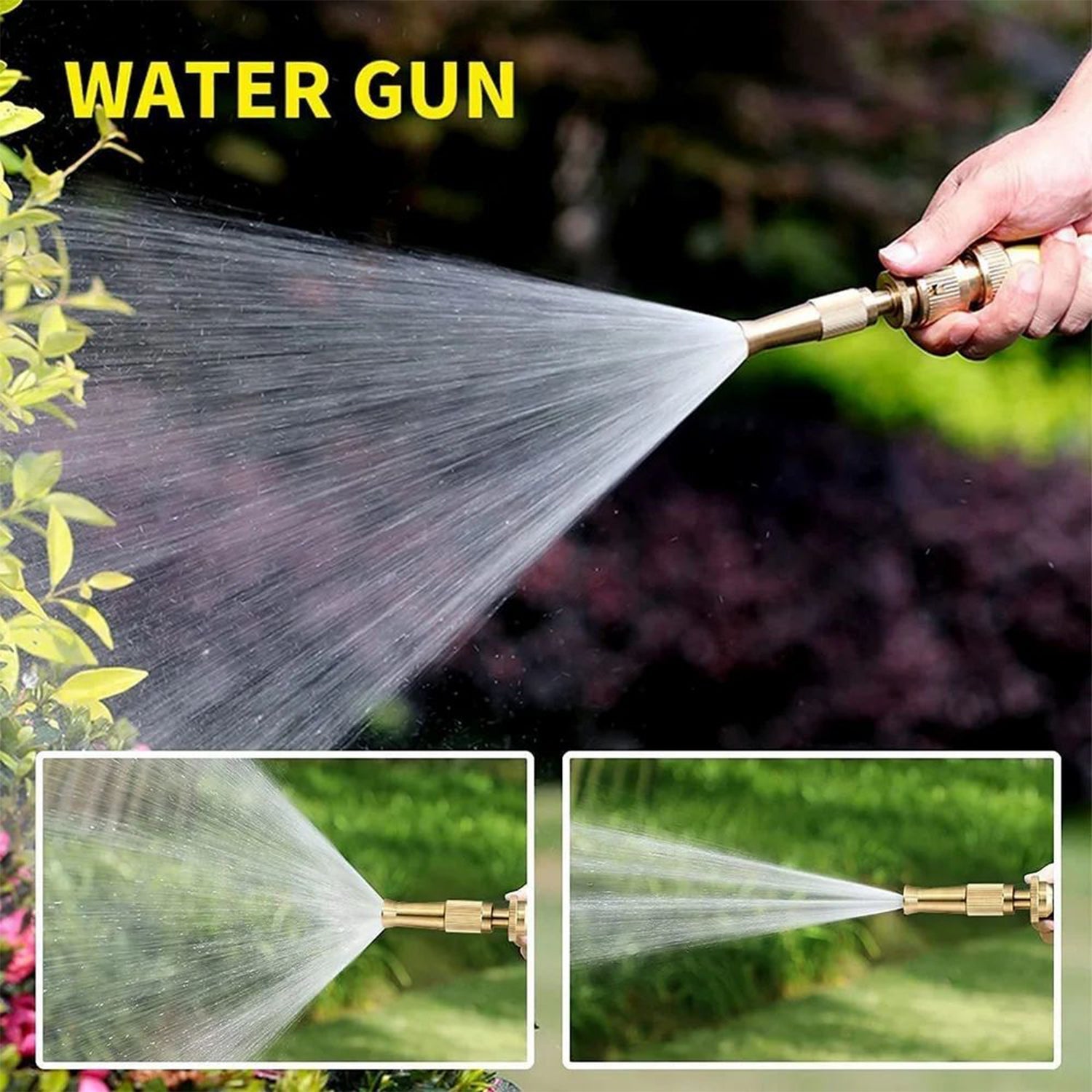 water spray nozzle for water pipe booster nozzle for car wash nozzle with high pressure water adjustable brass nozzle water spray gun for gardening watering tools-jugaad.shop