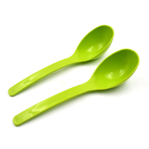 Plastic Spoon Kitchen Multipurpose Serving Ladle for Frying, Serving, Turner, Curry Ladle, Serving Rice, Spoon Used While Eating and Serving Food Stuffs Etc (2 Pcs Set / 10 Inch ) - jugaad.shop