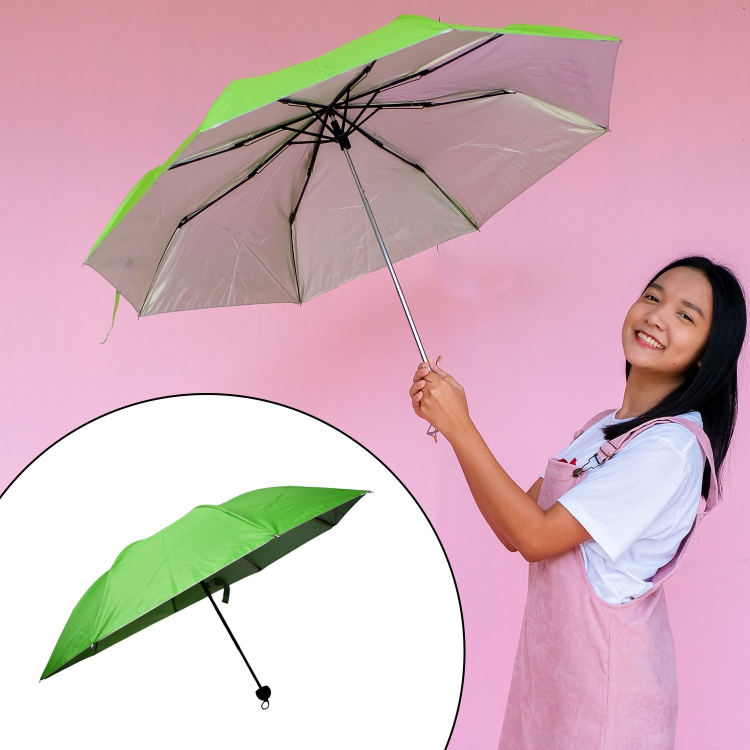 3 Fold Sun Protective Solid Foldable Outdoor Umbrella, Portable Sun, UV Protection Lightweight Rain Umbrella With Umbrella Case For Girls, Women, Men, Boys - jugaad.shop