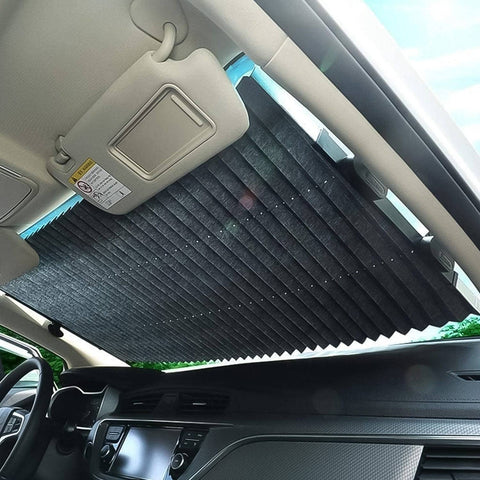 Retractable Long Foldable Windshield Sun Shade for Car (1 Set) - jugaad.shop