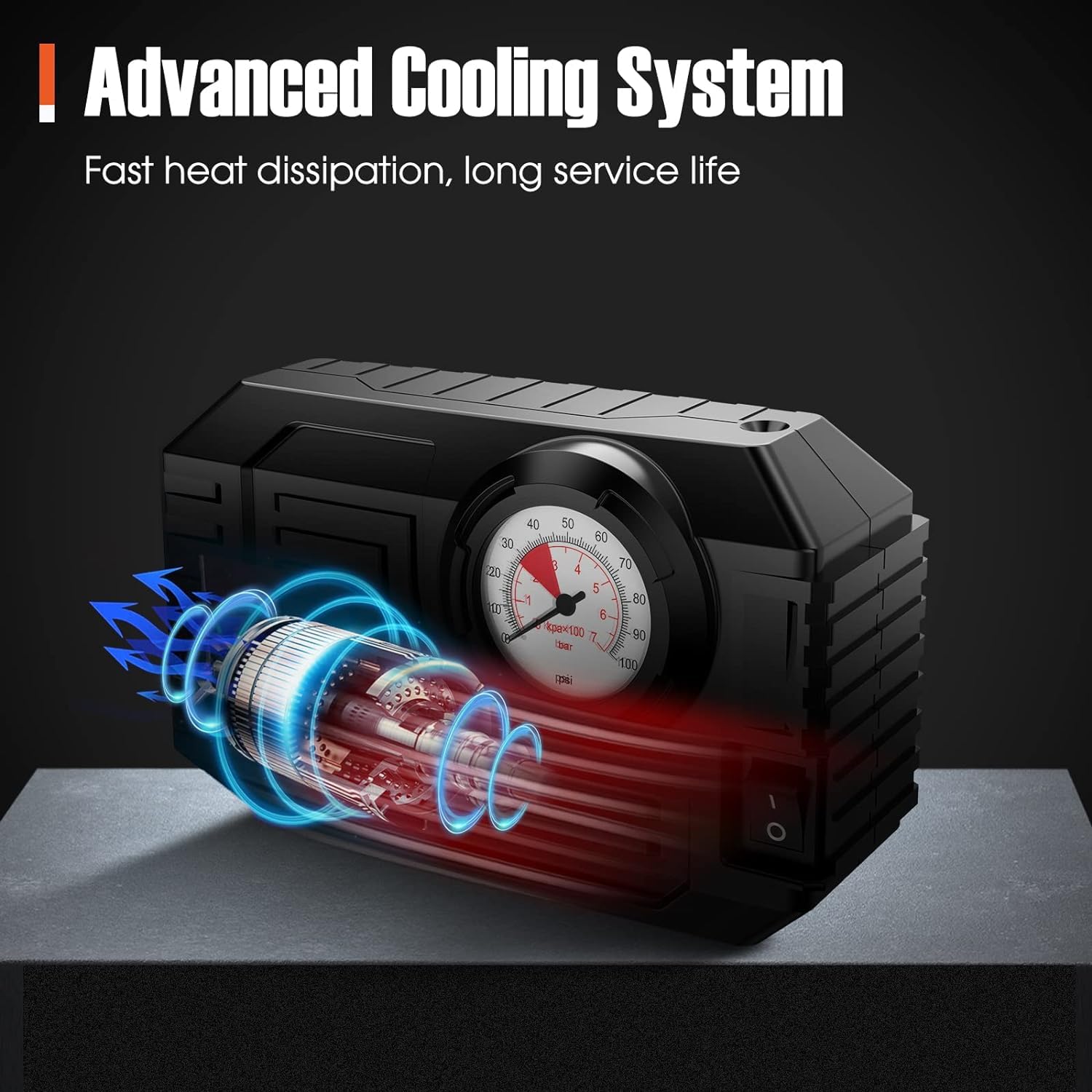 Tire Inflator Portable Air Compressor 12V Small Air Pump for Car Tires Bicycle Balloons, Cars, Bike, Bicycles and Other Inflatables with LED Light (12V) - jugaad.shop