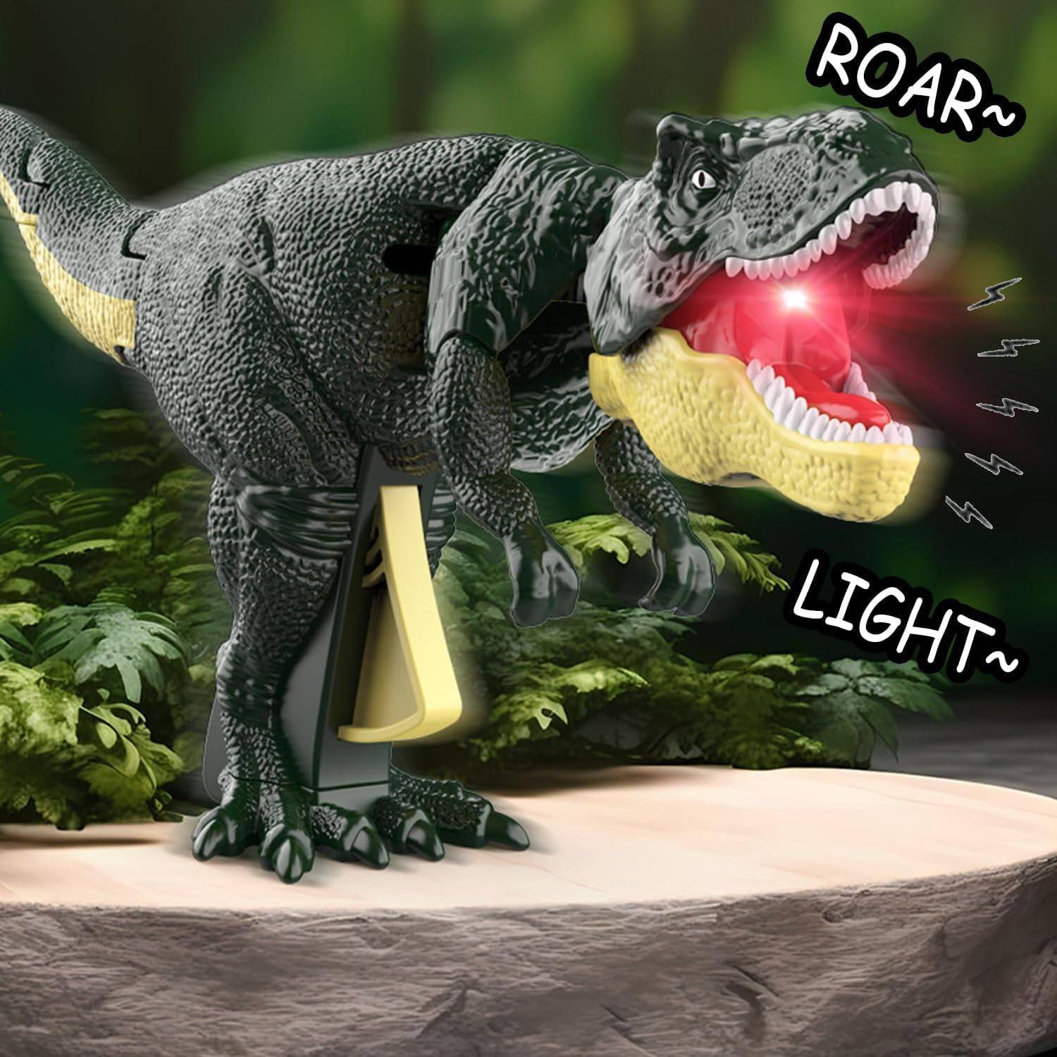 Dinosaur Roaring Toys Trigger, Dinosaurs Toys with Dinosaur Sound Lighting Model Vibrating Head Moving (3 + Years / 1 Pc) - jugaad.shop