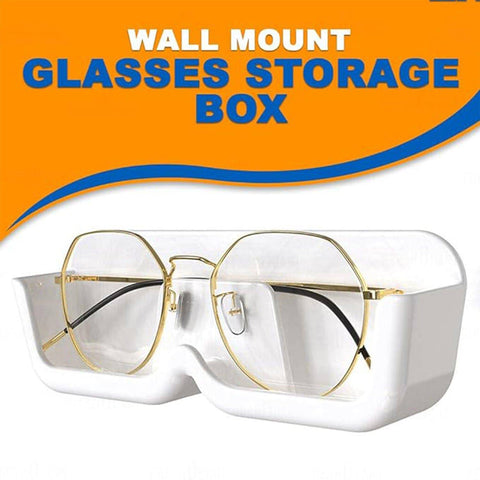 Wall Mount Sunglass Organizer Simple Space Saving Glasses Storage Box Eyewear Stand Holder for Showcase Bedroom Apartment With 2 pc Double Sided Adhesive Sticker (2 Pcs Set) - jugaad.shop