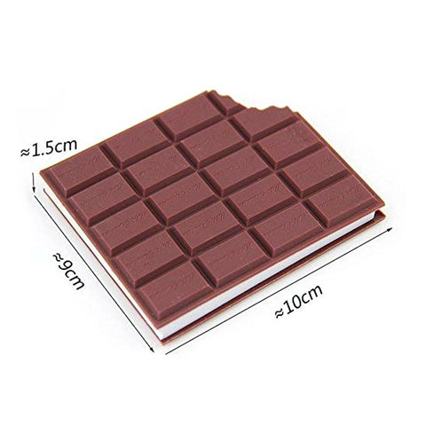 Small Chocolate Scented Diary Memo Notebook in Rectangular Chocolate Bite Shape with Original Chocolate Smell Personal Pocket Diary, Dairy book with Plain Pages for Kids - jugaad.shop