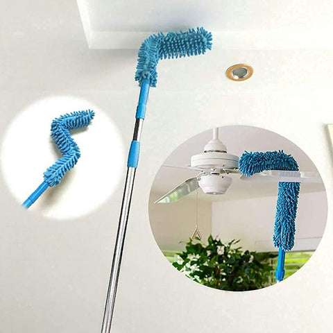 Long Handle Dust Cleaning Brush, Adjustable Microfiber dust Brush, Foldable Home appliances Ceiling Cleaner, Latest Home Improvement Products - jugaad.shop