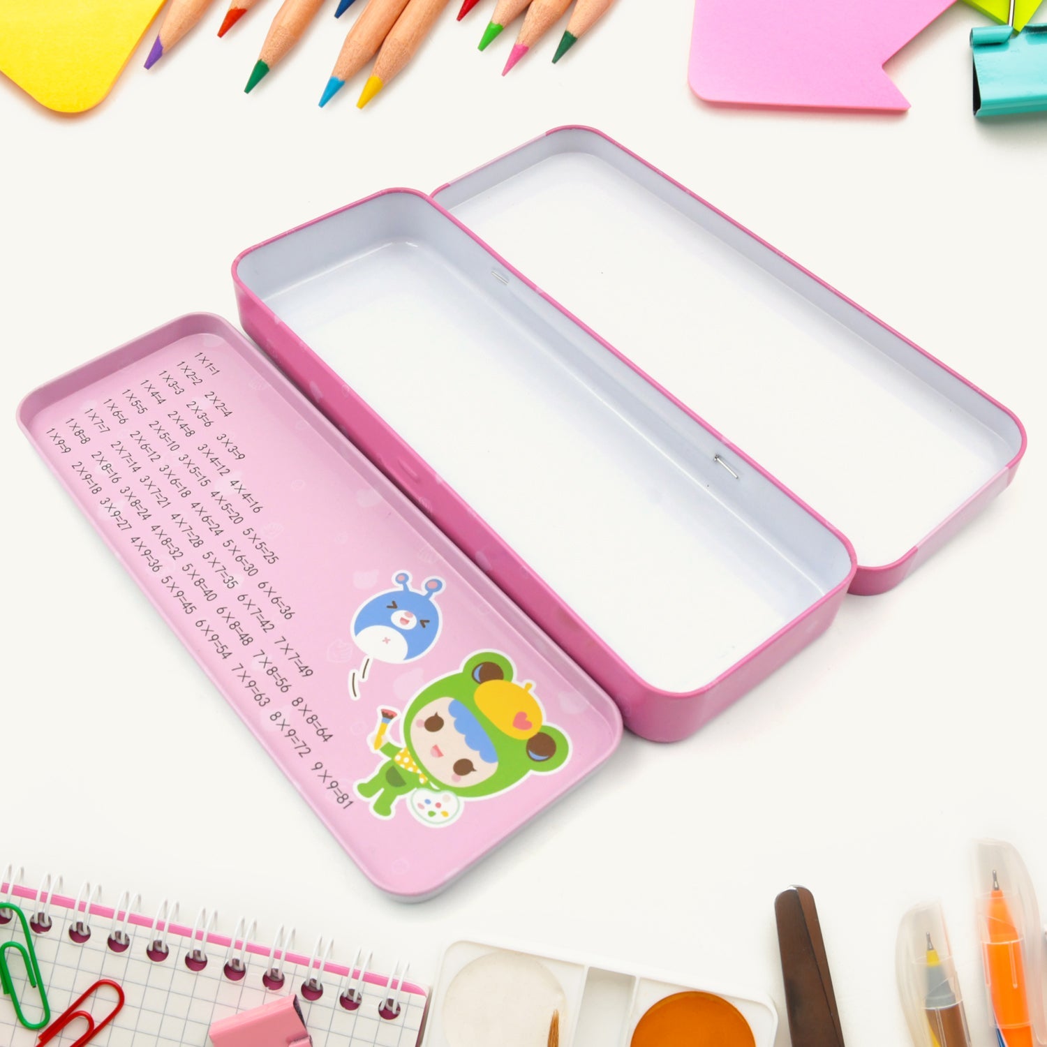 12-Piece Stationery Set: Pencil Box, Pencils, Erasers & More - jugaad.shop