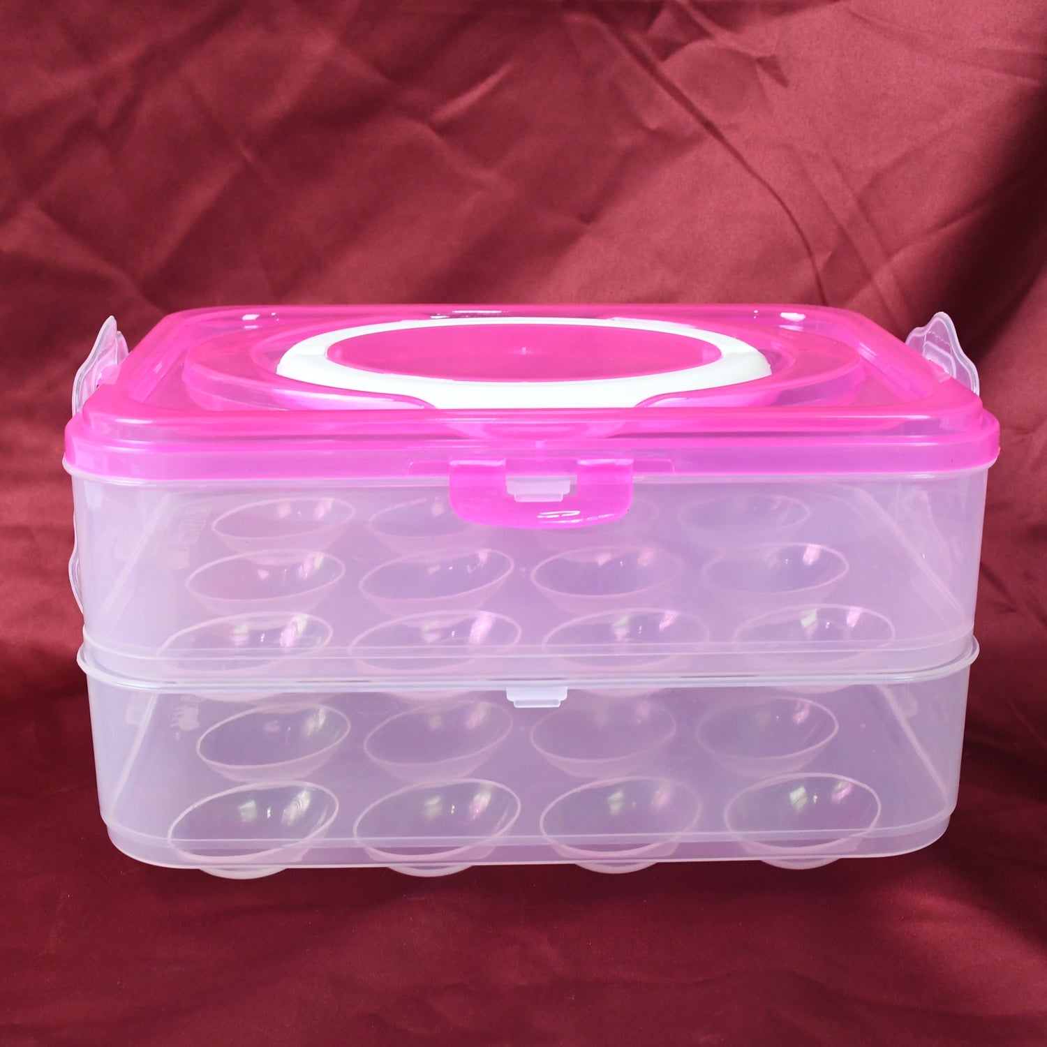 Double Layer 24 Grid Egg Storage Box for Egg Storage Container - jugaad.shop