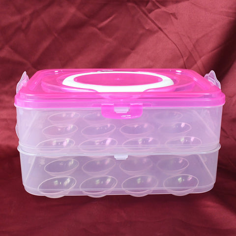 Double Layer 24 Grid Egg Storage Box for Egg Storage Container - jugaad.shop