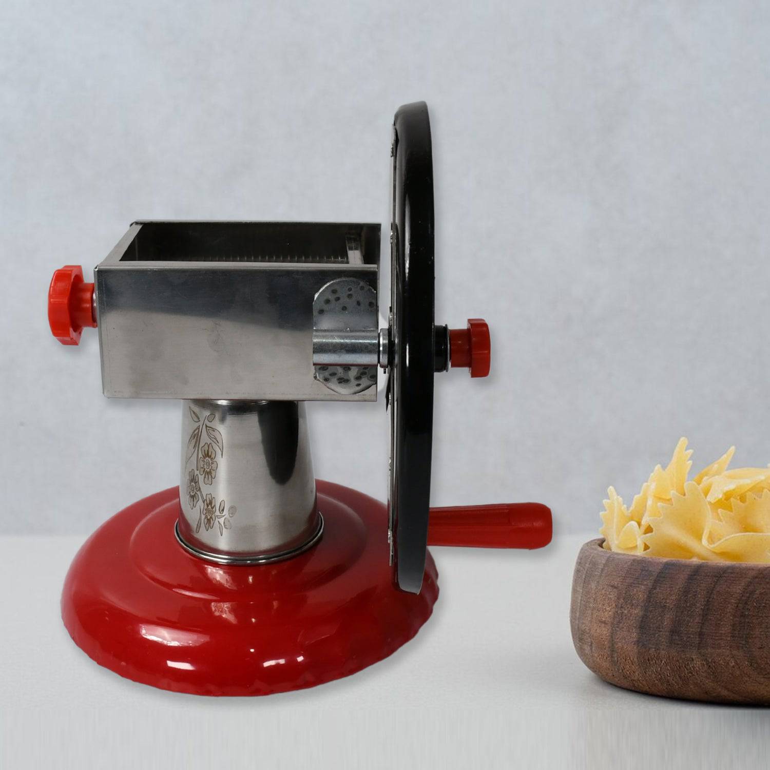 Stainless Steel Chips Maker and Vegetable Slicer for Kitchen Potato Slicer Graters and Chippers. Chips Maker is Suitable for Vegetable Cuttings. Chips Maker Consist Hard Coated Iron Wheel and Stand. - jugaad.shop