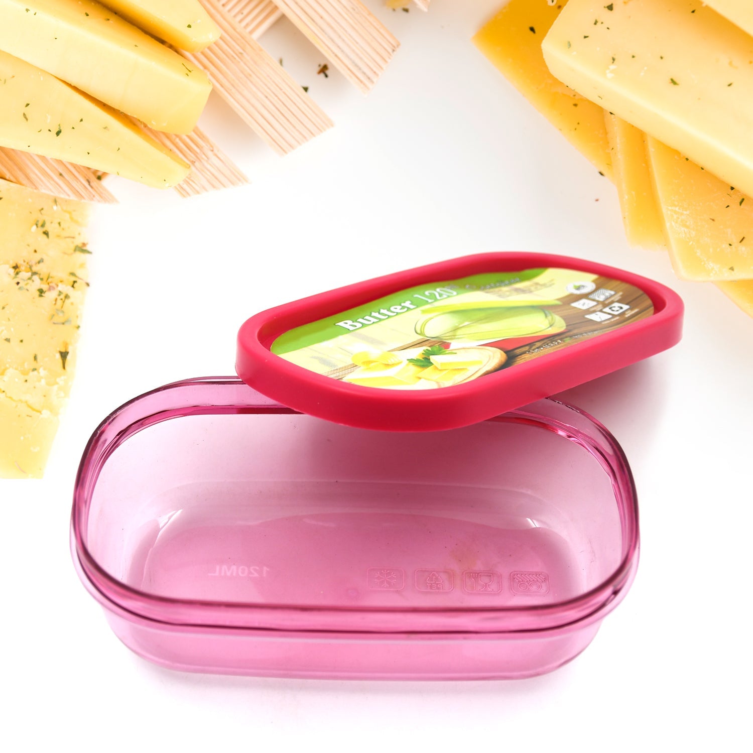 Butter Container, PP Butter Storage Box Easy to Take Portable Large Capacity for Kitchen for Home for Cheese for Butter (120 ML) - jugaad.shop