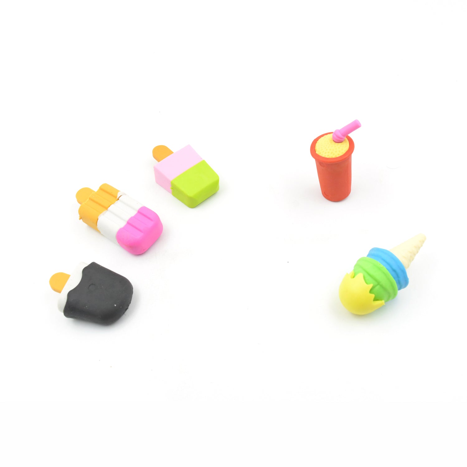 Mini Eraser Set for Kids (5 Pieces) - Fun Designs, Party Favors, School Prizes - jugaad.shop