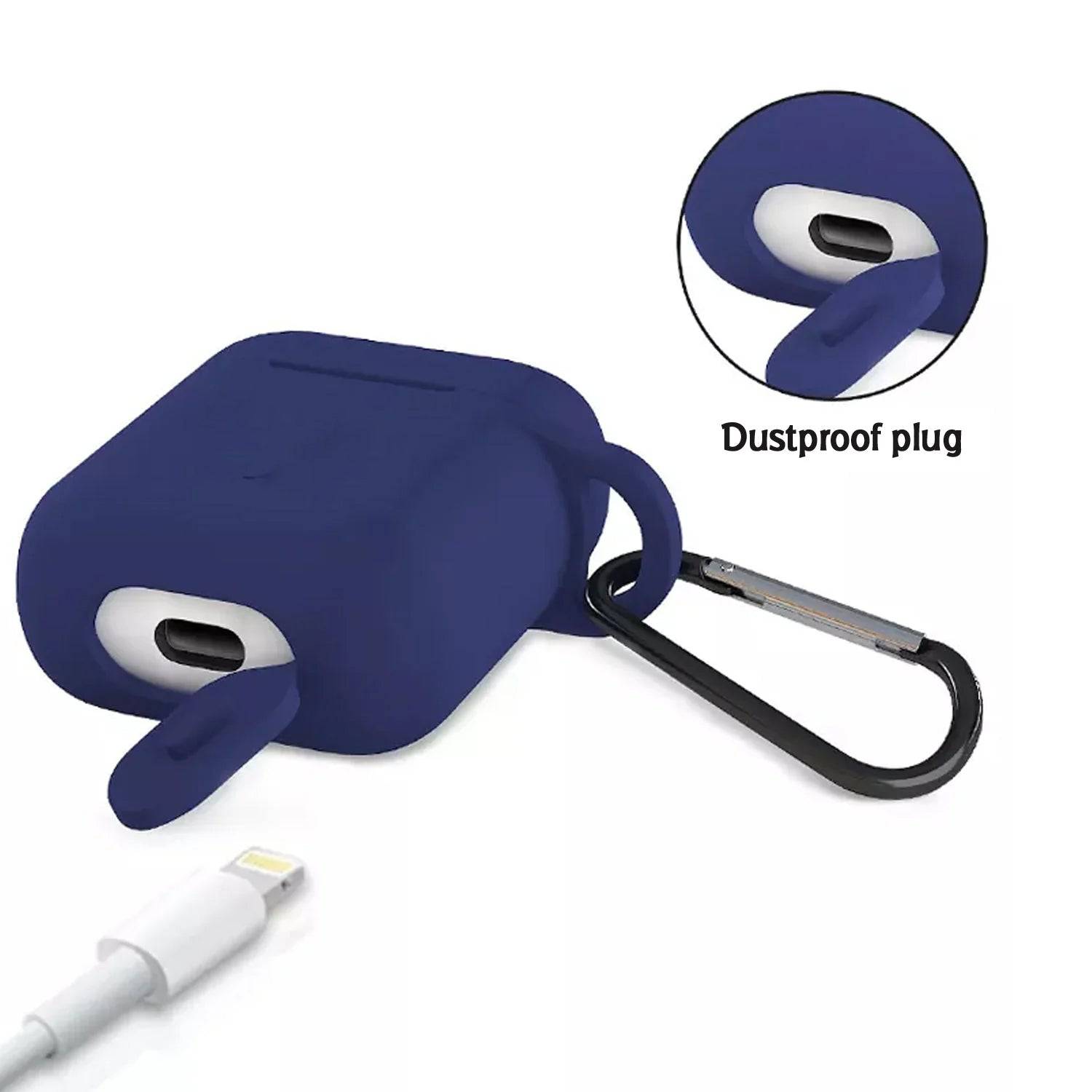 Silicone Shockproof Protection Wireless Headphones Carrying Box Cover with Metal Keychain - jugaad.shop