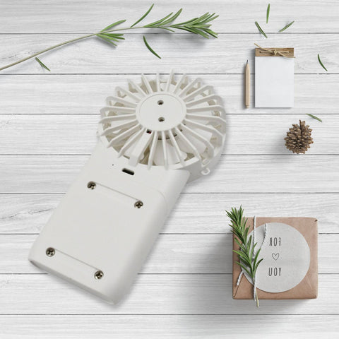 Portable Small Electric Fan, Handheld Fan With 3 Modes USB Rechargeable Mini Student Handheld Class Personal Fan (1 Pc) - jugaad.shop