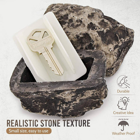 Hide a Key Outside Rock Looks Like a Real Rock - Weatherproof Rock Key Perfect for Emergencies - Fake Rock Key Hider Outside Decorative (1 Pc) - jugaad.shop