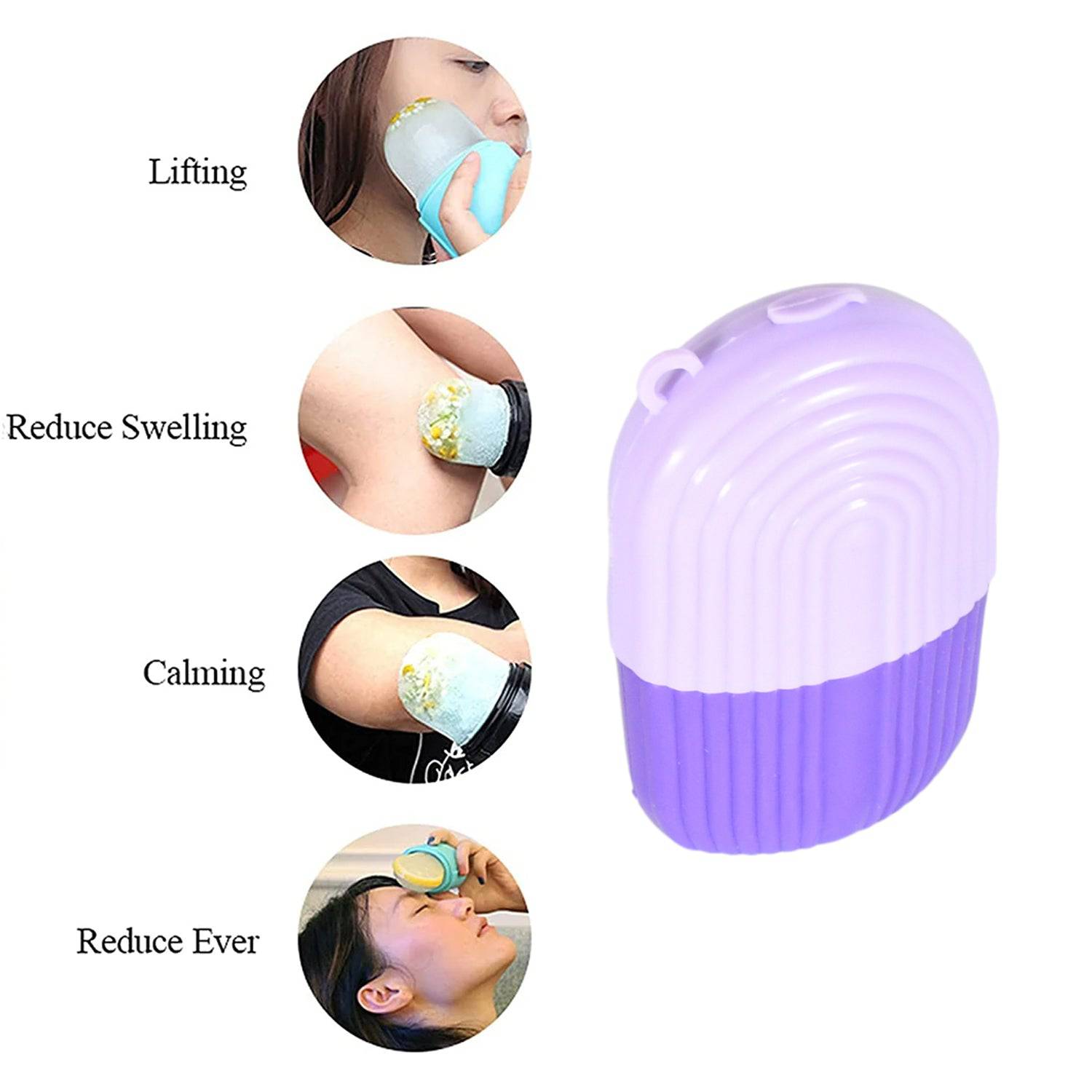 BEAUTY ICE ROLLER FOR FACE MASSAGER & EYE REUSABLE FACE ROLLERS FACIAL ROLLER ( Purple Color) - jugaad.shop