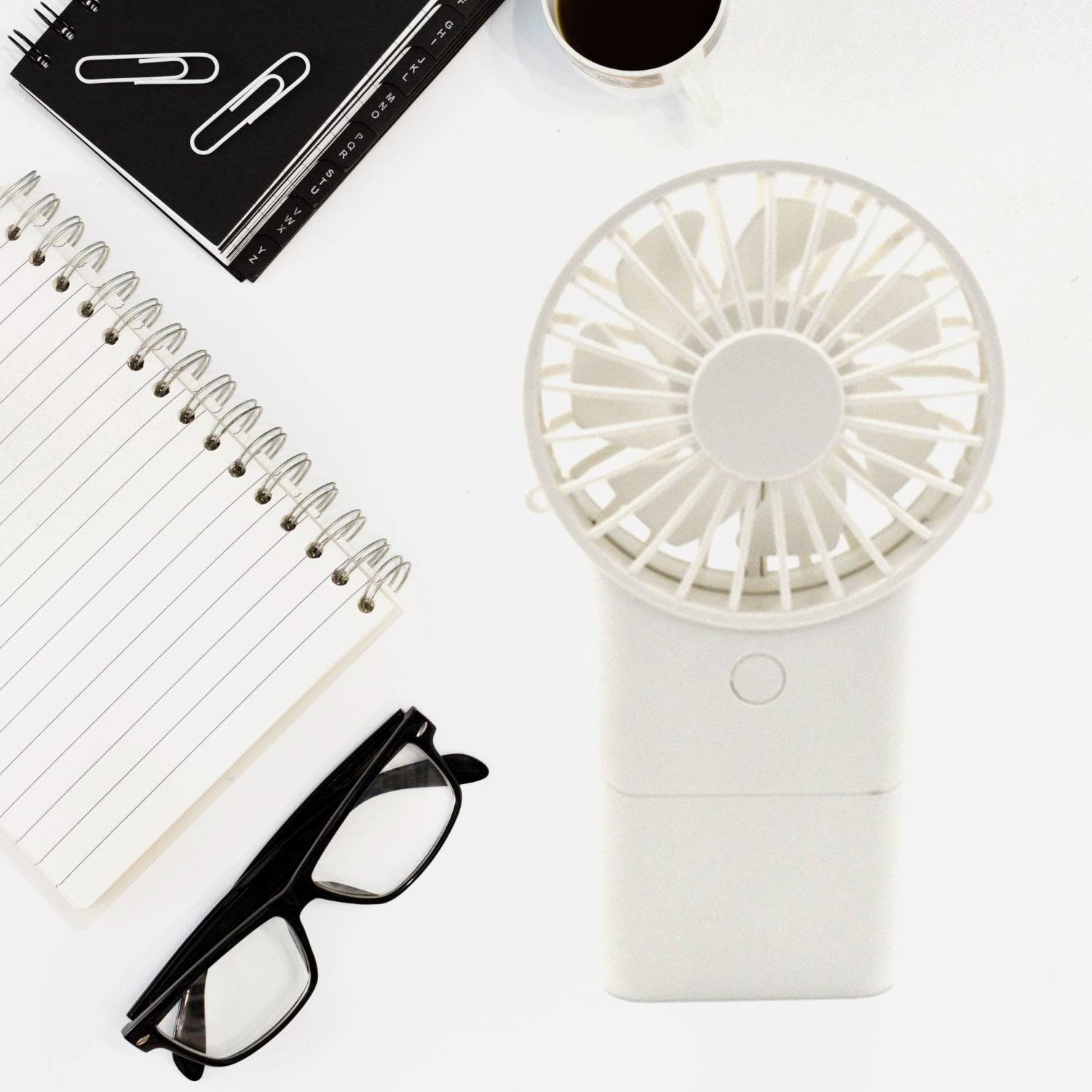 Portable Small Electric Fan, Handheld Fan With 3 Modes USB Rechargeable Mini Student Handheld Class Personal Fan (1 Pc) - jugaad.shop