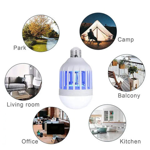 15W  Mosquito Killer Lamp E27 Summer Moths Flying Insects Led Zapper Mosquito Killer Lamp Light Bulb Household - jugaad.shop