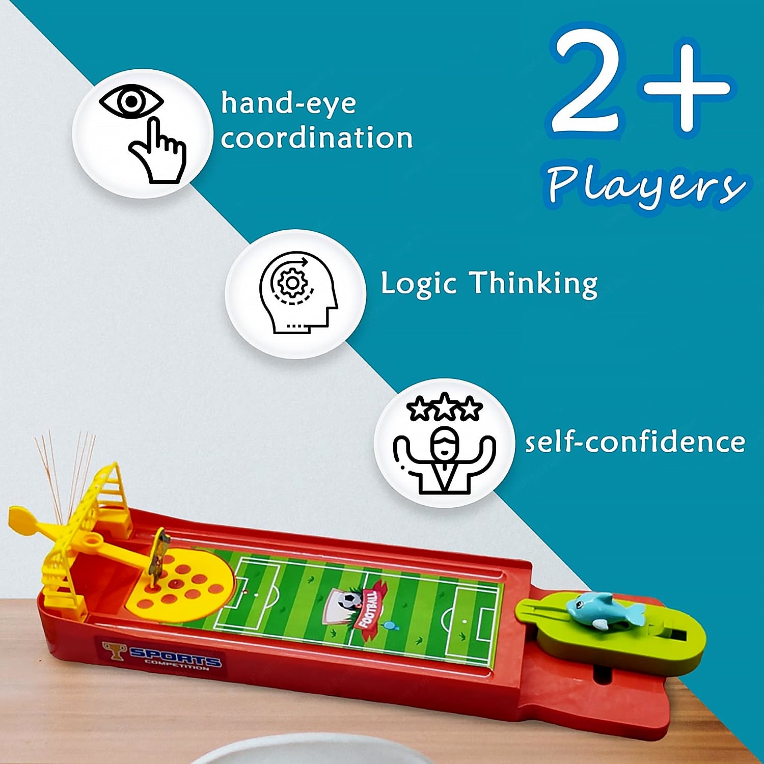 Mini Table Top Finger Football Game for Kids-Desktop Game for Kids & Adults, Fun Indoor Finger Bowling Game for Boys & Girls, Family Board Game - jugaad.shop