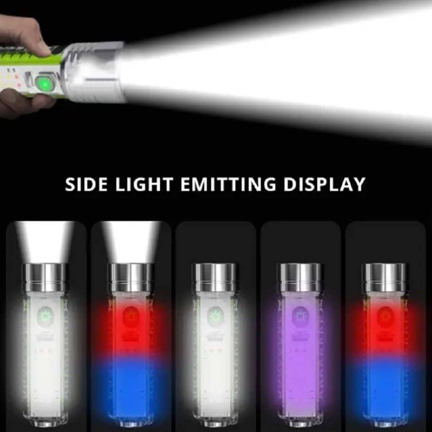 Pattern Flashlight USB Flashlight Rechargeable LED Torch Light (1 Pc) - jugaad.shop