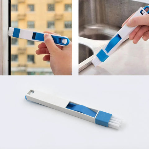 2 in 1 Multi-Function Plastic Window Slot Keyboard Wardrobe Dust Removal Cleaning Brush - jugaad.shop