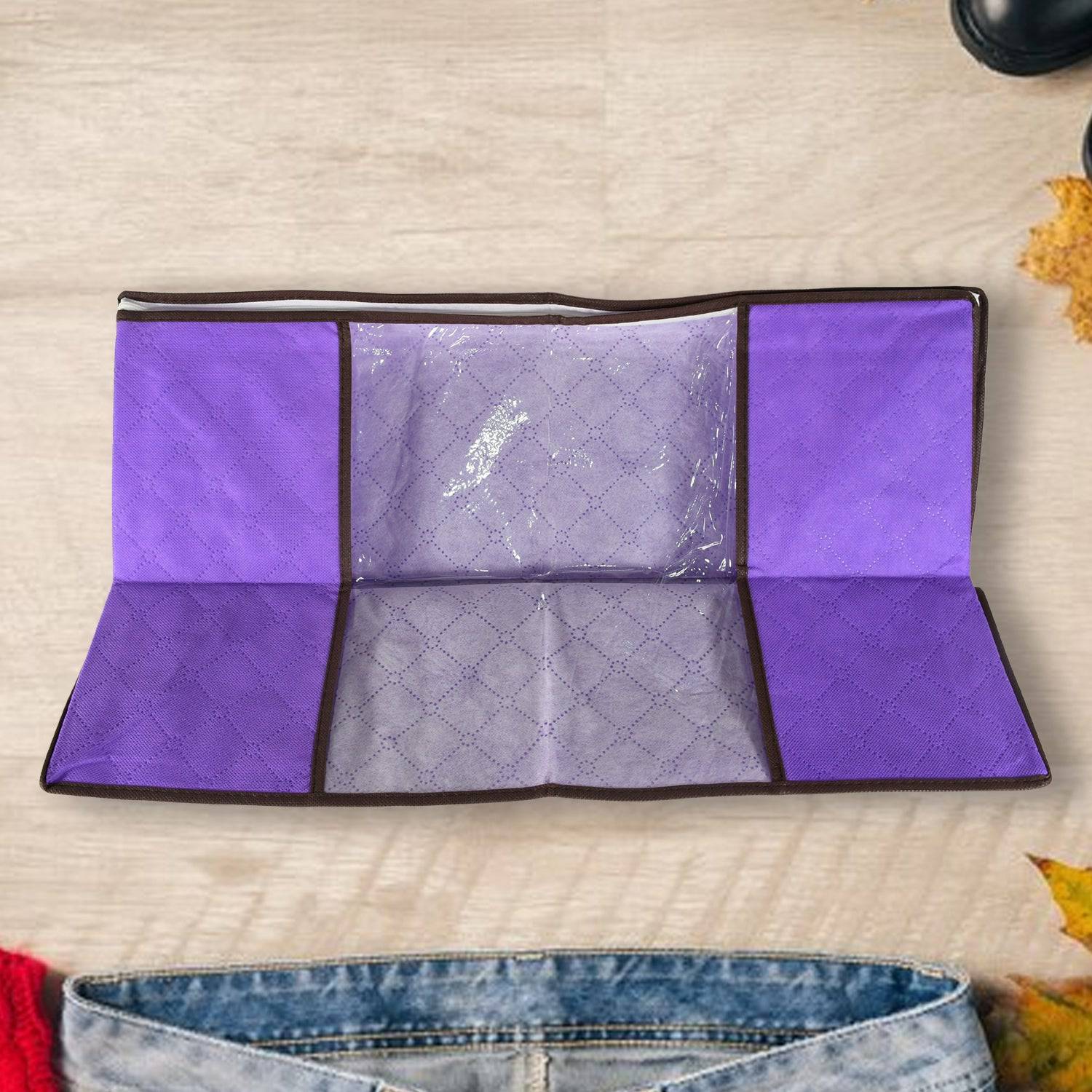 Clothing storage bag with zipper, non-woven storage bag for storing the clothes and sarees. - jugaad.shop