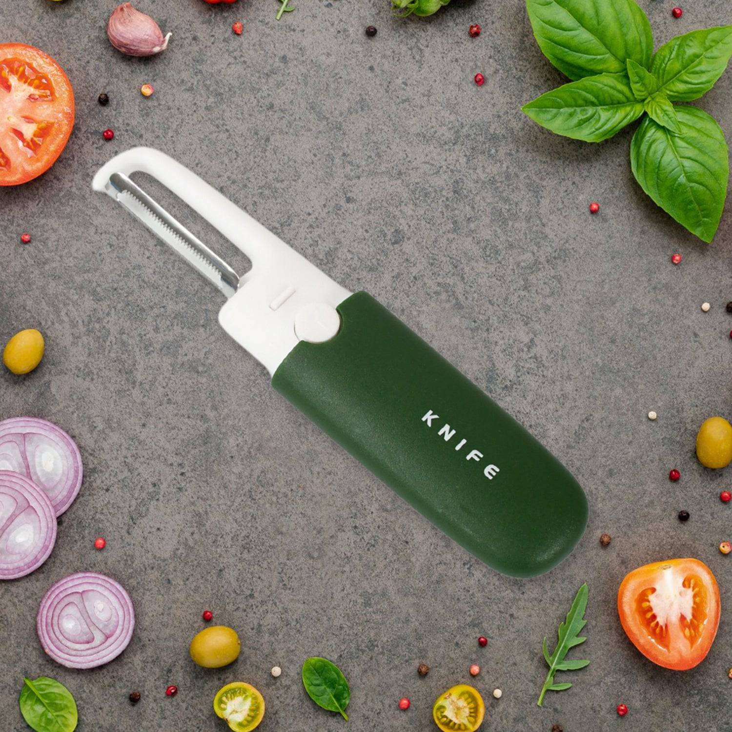 Multifunctional peeler Two in one fruit knife, fruit and vegetable cutting knife+sawtooth peeler, apple, carrot, potato, fruit slice antiskid - jugaad.shop