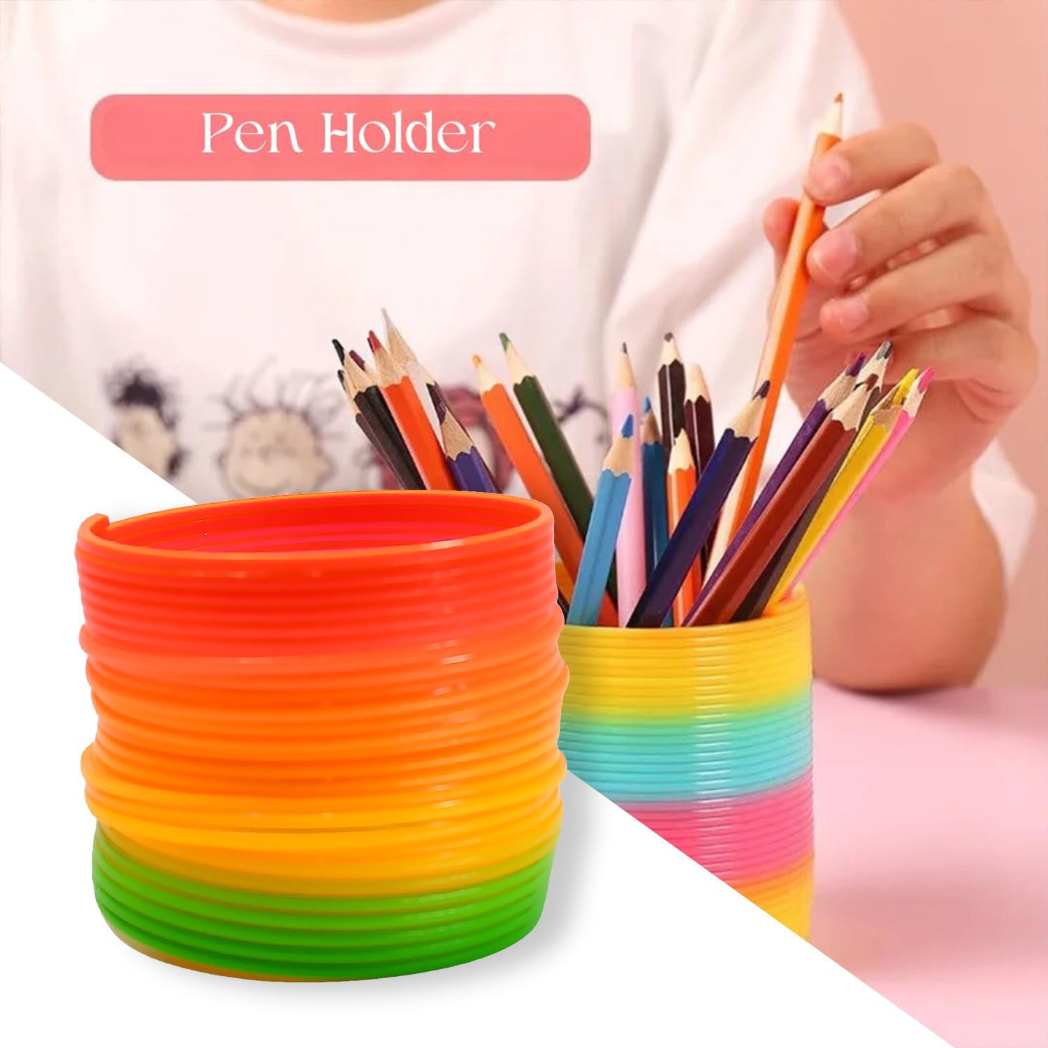 Rainbow Spring, Rainbow Spring Toys, Slinky, Slinky Spring Toy, Toy for Kids, for Kids Adults of All Age Group, for Birthdays, Compact and Portable Easy to Carry (1 Pc) - jugaad.shop