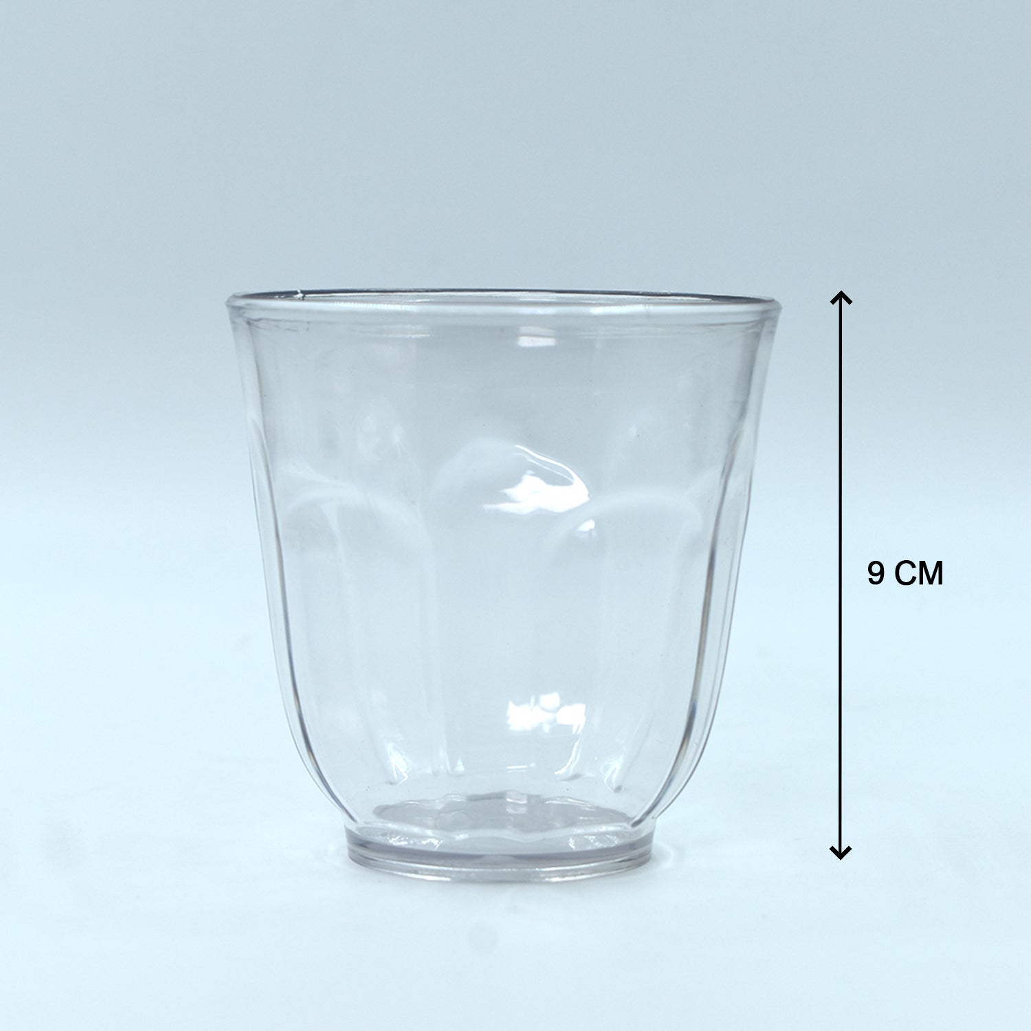 Set of 6 break-resistant plastic glasses, 300 ml each, Ganesh Lily brand.