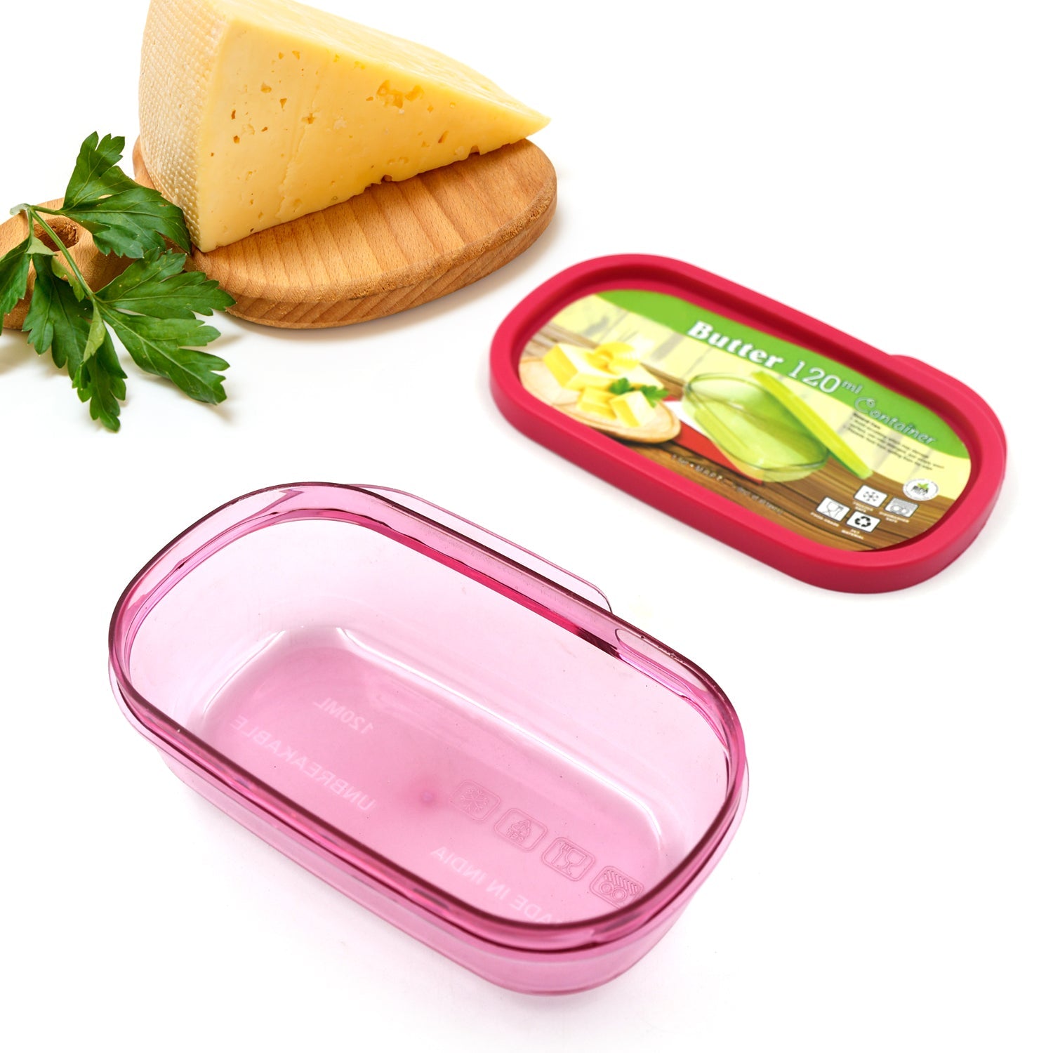 Butter Container, PP Butter Storage Box Easy to Take Portable Large Capacity for Kitchen for Home for Cheese for Butter (120 ML) - jugaad.shop