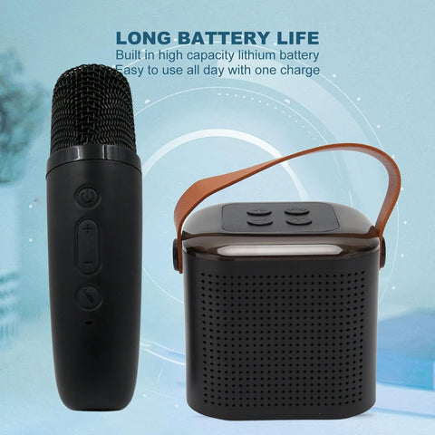 Wireless Speaker Microphone Set, RGB Light Support Memory Card PortableKaraoke Machine Perfect  for Travel TV - jugaad.shop