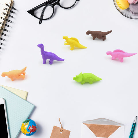 Dinosaur Shaped Erasers Animal Erasers for Kids, Dinosaur Erasers Puzzle 3D Eraser, Mini Eraser Dinosaur Toys, Desk Pets for Students Classroom Prizes Class Rewards Party Favors (6 Pcs Set ) - jugaad.shop