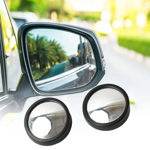 Car Blind Spot Side Mirror Round HD Glass Blindspot Mirror Convex Rear View Mirror, Car Mirror Accessories Suitable to All Cars, Frameless Design (2 Pcs Set) - jugaad.shop