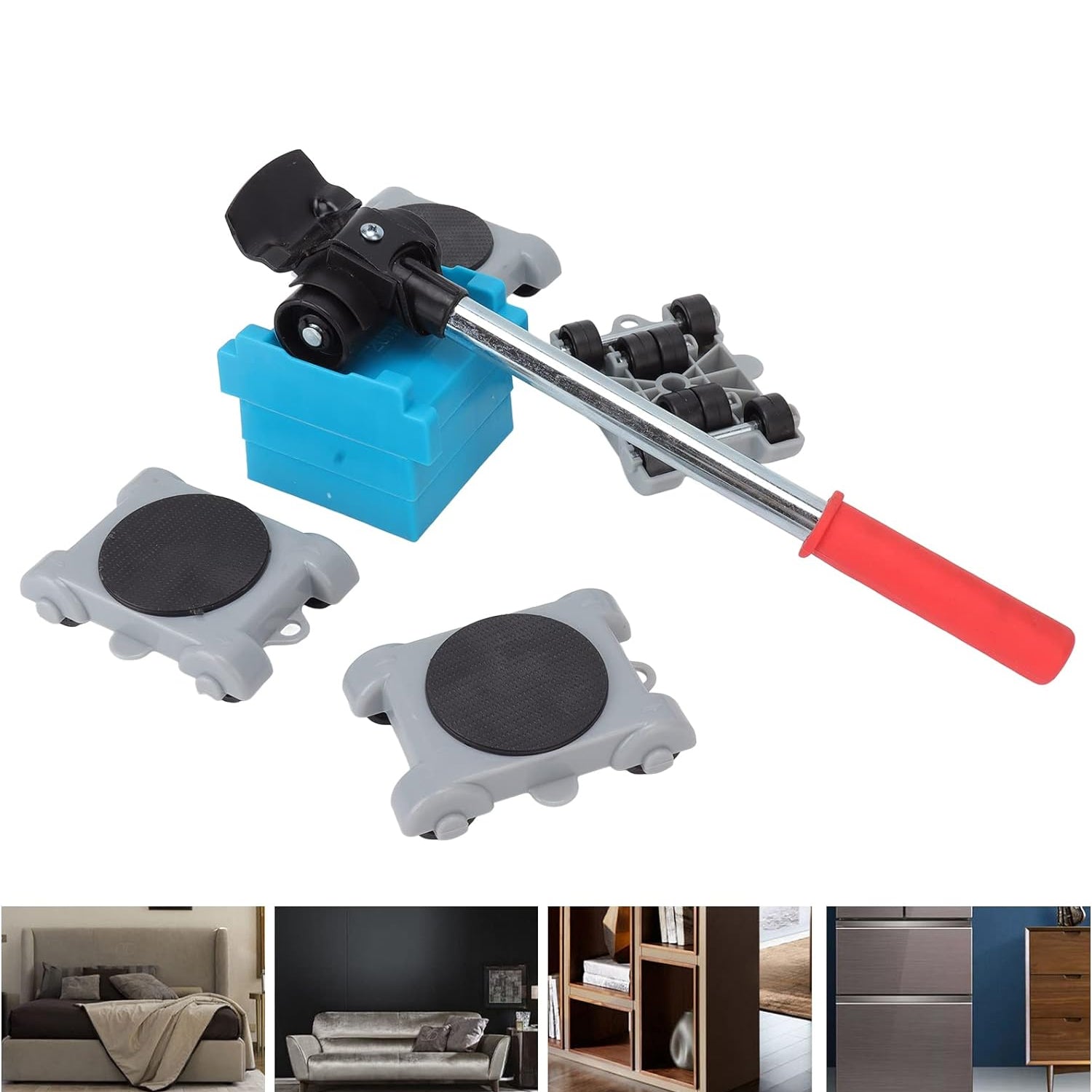 Furniture Lifter Tool Furniture Dolly, Furniture Lifters Tool Set (1 Set / 8 pc) - jugaad.shop