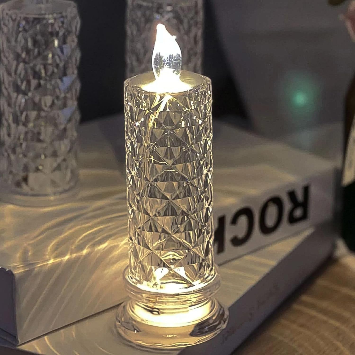 Rose Candles for Home Decoration, Crystal Candle Lights - jugaad.shop