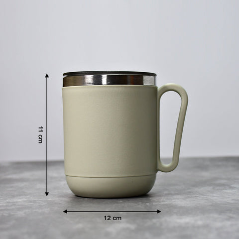 400ml stainless steel coffee mug with heat-resistant lid