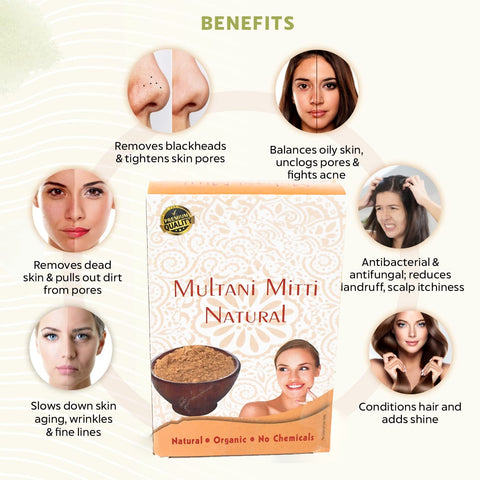 80gram Herbal Tan Removing Multani Mitti Face Pack For Skin Care Age Group - jugaad.shop