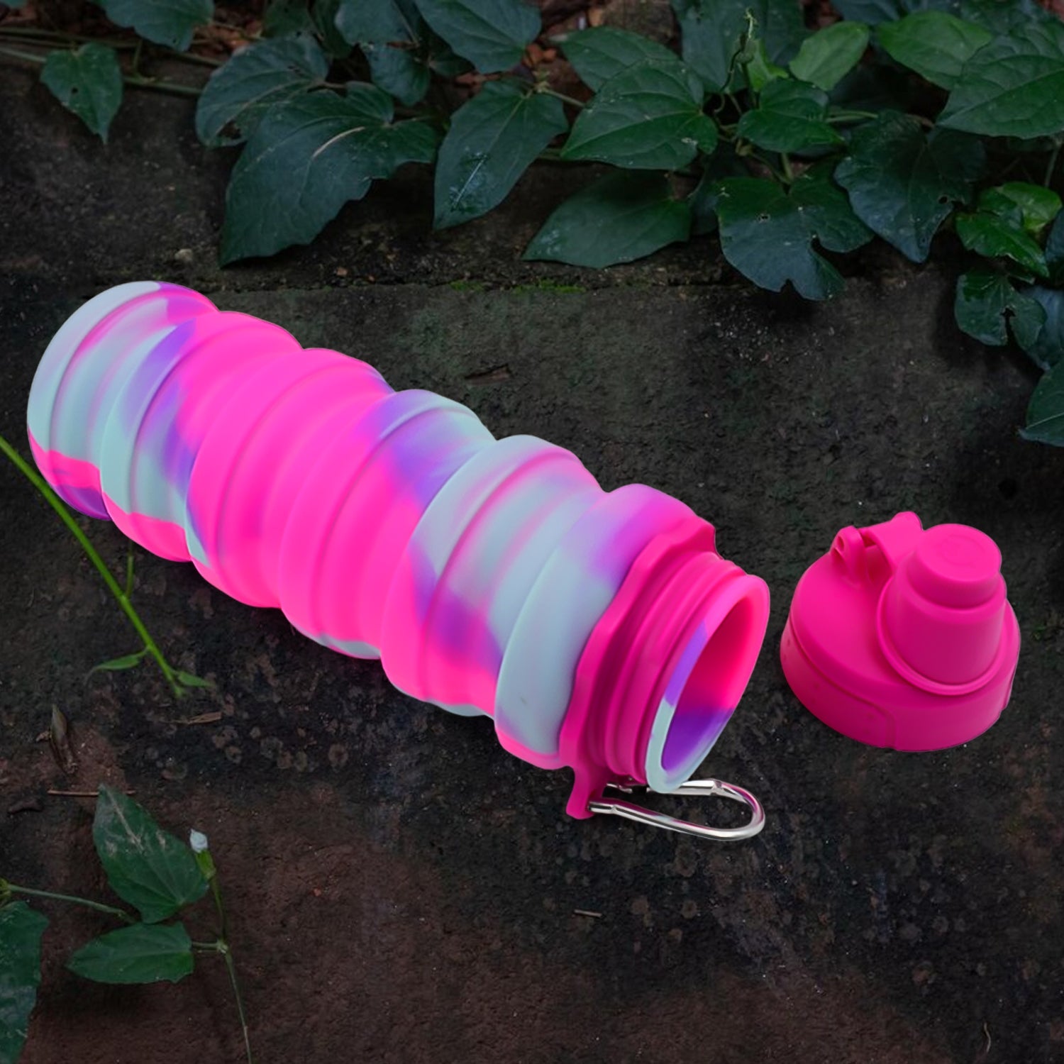 Silicone Foldable Water Bottle (1 Pc / 24 cm Foldable / 500 ML) - jugaad.shop