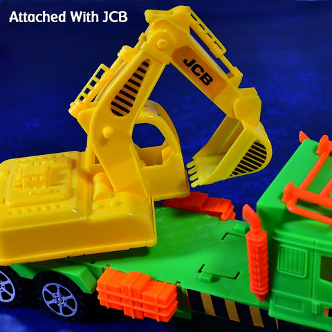 Toy dumper truck with JCB branding