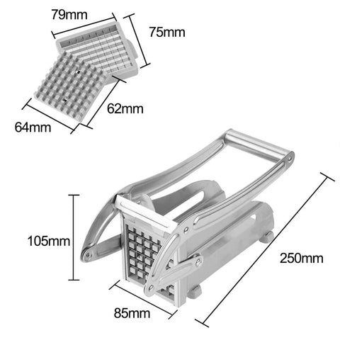 FRENCH FRIES POTATO CHIPS STRIP CUTTER MACHINE WITH BLADE - jugaad.shop