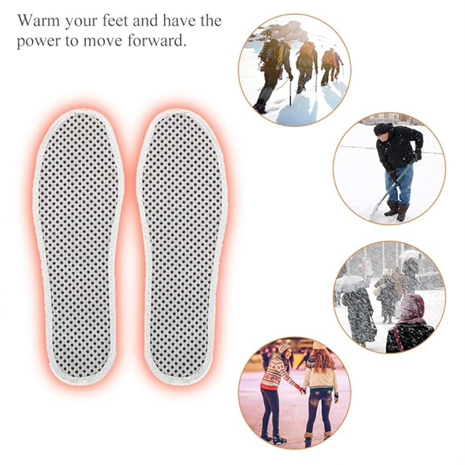 Massage Magnetic Self Heating Insole Shoe, Heating Insole for Women Men - Unisex Warm Insole - Thermal Insoles - Tourmaline Self Heating Shoe Inserts - Warm Shoe Pad (1 Pair) - jugaad.shop