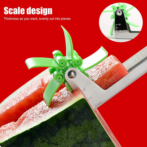 Stainless Steel Washable Watermelon Cutter Windmill Slicer Cutter Peeler for Home / Smart Kitchen Tool Easy to Use - jugaad.shop