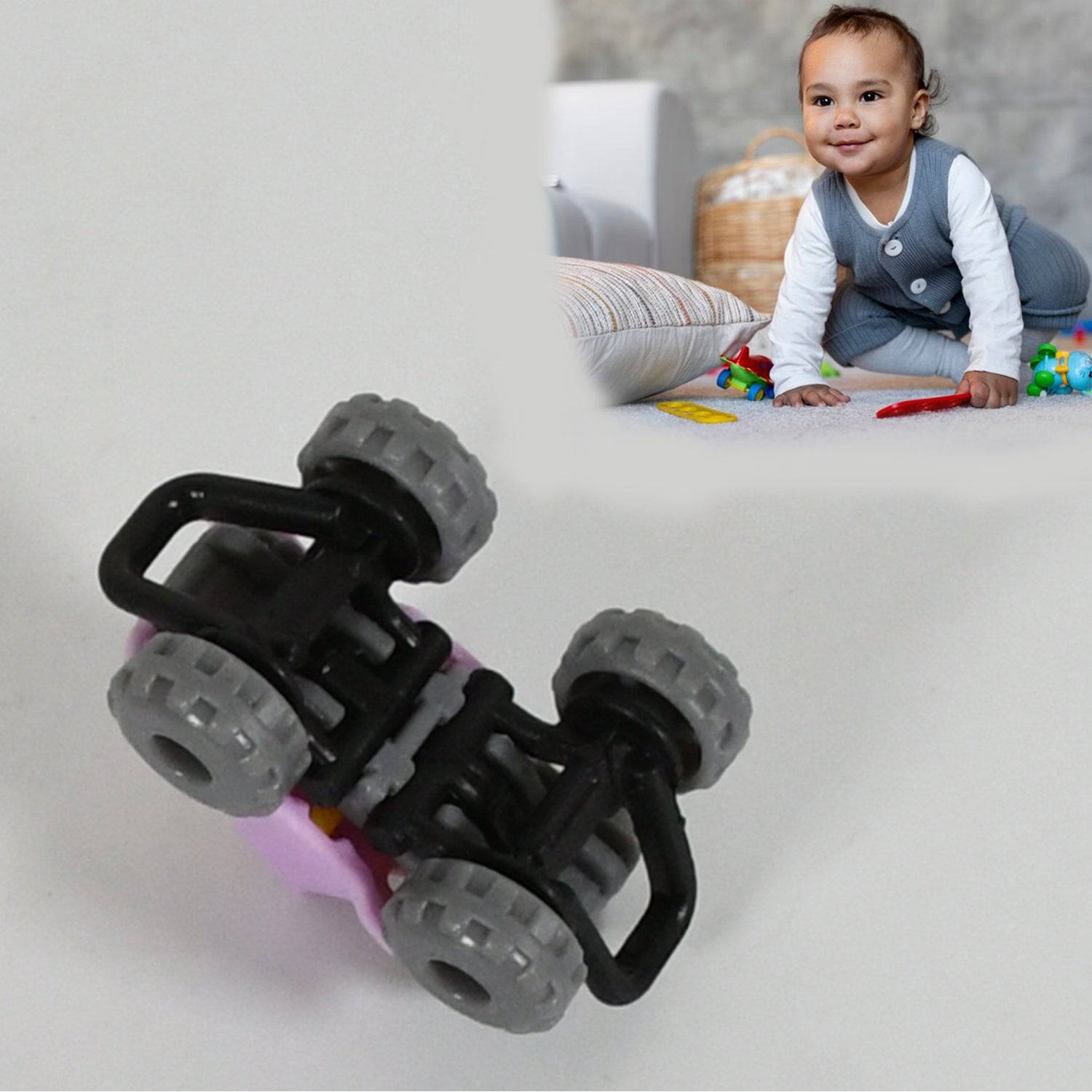 Mini Monster Trucks Friction Powered Cars for Kids Big Plastic Tires Baby Boys Super Cars Blaze Truck for Kids Gifts Toys - jugaad.shop