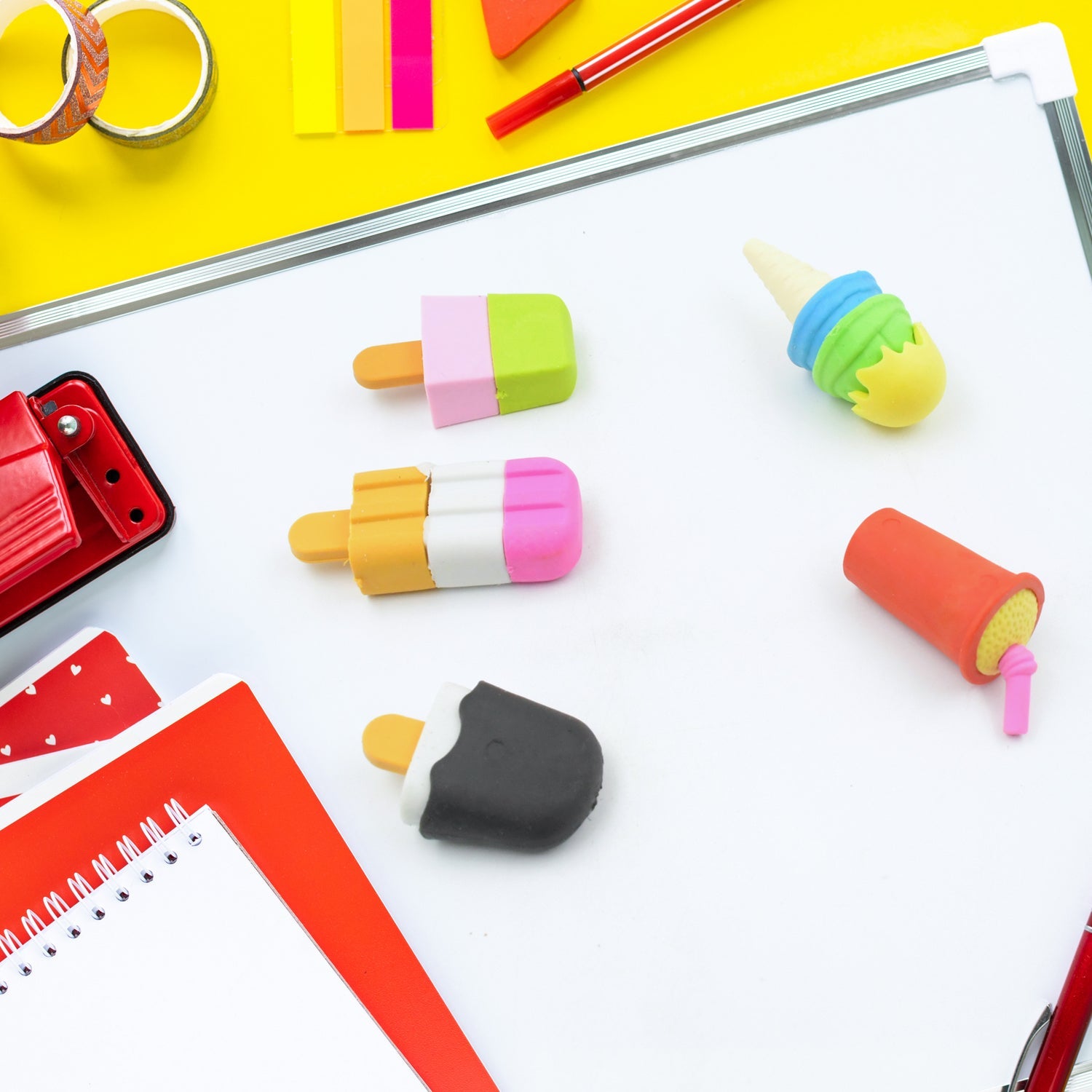 Mini Eraser Set for Kids (5 Pieces) - Fun Designs, Party Favors, School Prizes - jugaad.shop