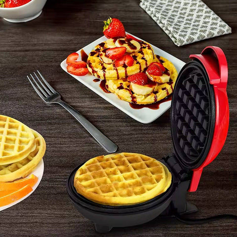 Mini Waffle Maker Machine Waffle Iron Home Appliances Kitchen Gift Easy To Clean, On-Stick Surfaces, Perfect Breakfast, Dessert, Sandwich, Pan Cakes, Paninis / Other Snacks Machine - jugaad.shop