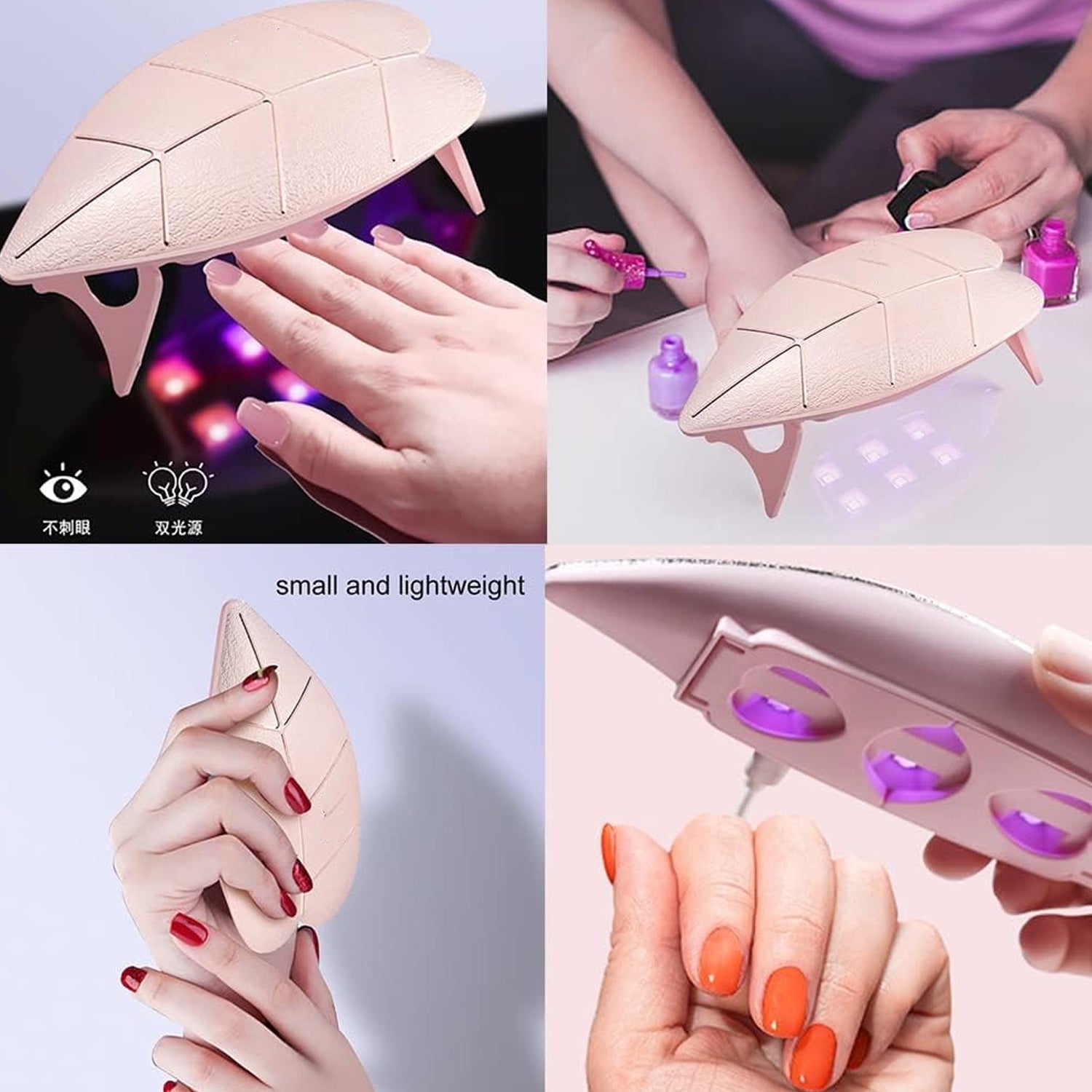 Mini Nail Lamp 6w 6 Led UV Nail Dryer with USB Cable for Gel Nail Polish Nail Art Tools for Starters Home DIY Professionals Salon Manicure (1 Pc) - jugaad.shop