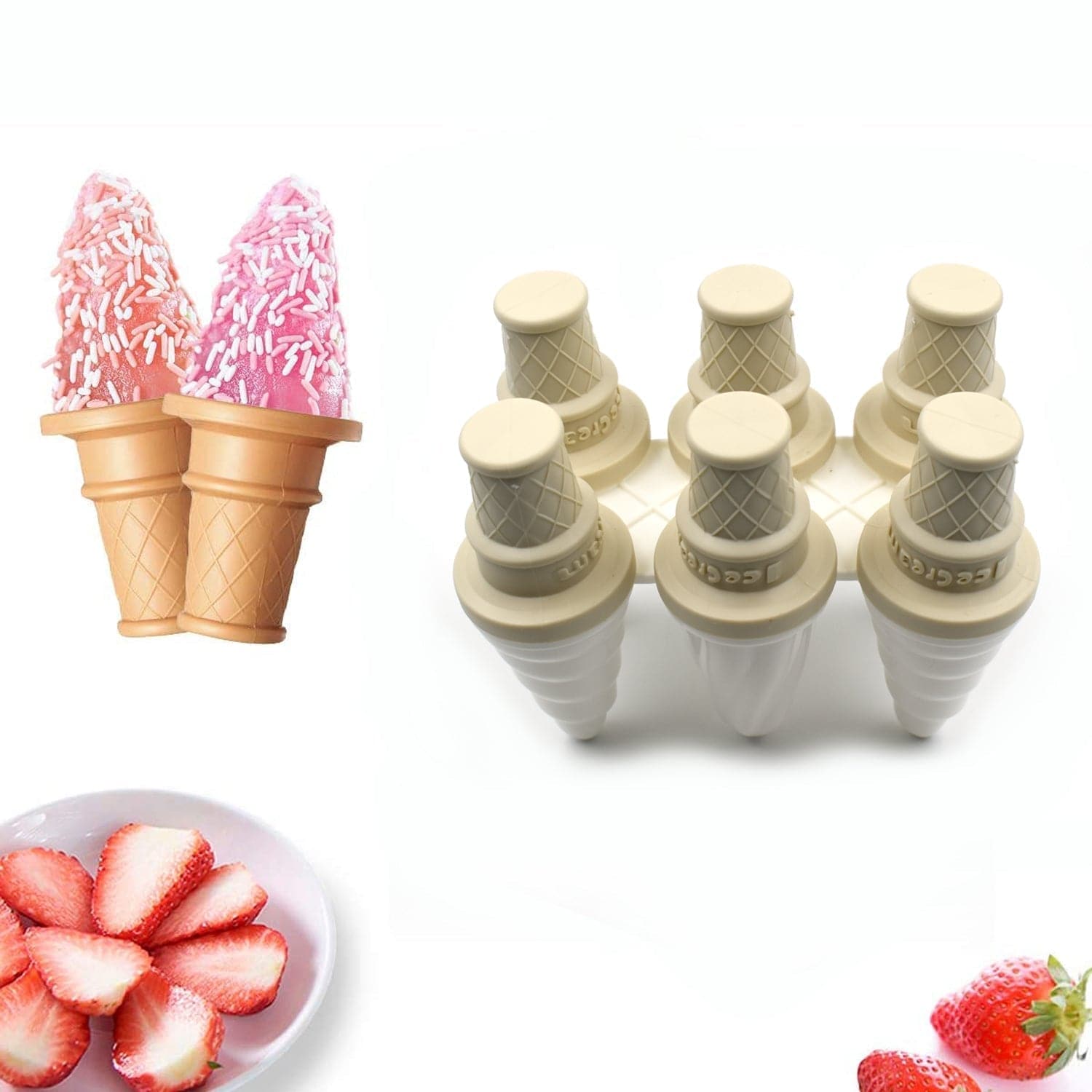 6 Pc ice candy maker Ice Cream Mold used for making ice-creams in all kinds of places including restaurants and ice-cream parlours etc. - jugaad.shop